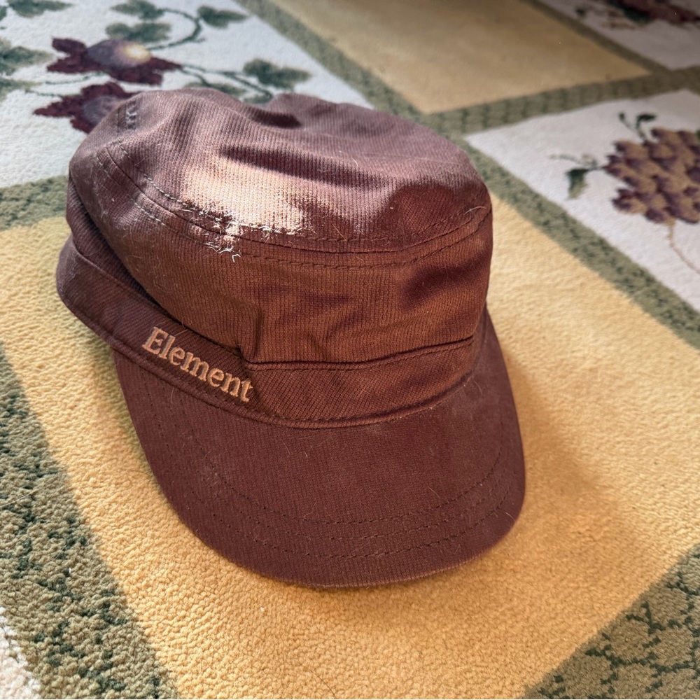 Element Brown and Beige Corduroy Brim Hat